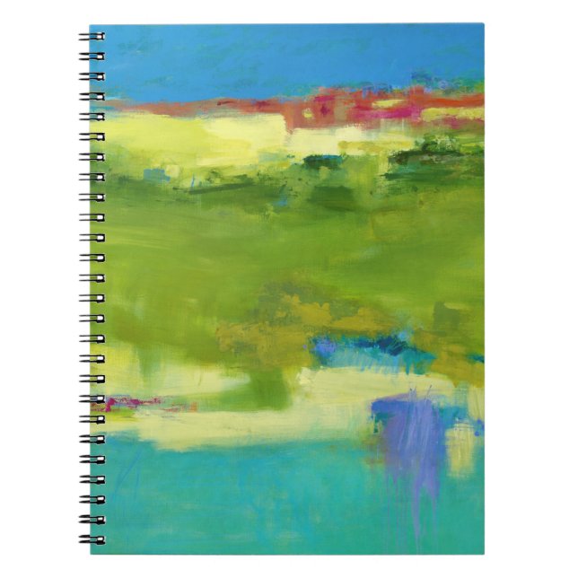 Fält Notes - Abstraktens Grönt Art Anteckningsbok (Framsidan)