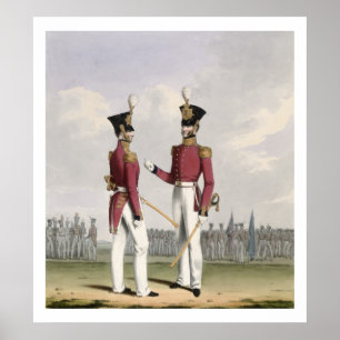 Fält officerare i Royalet Marines, tallrik 2 från Poster