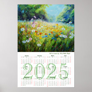 Fält på en sommardag. Fin konst-kalender 2025 Poster