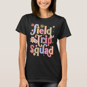 Fält Resa Squad Groovy Retro Fält Dag 2023 Teach T Shirt