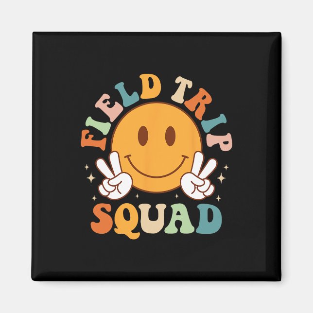 Fält-resa-torg Groovy Fält Dag 0 Lärarbarn Magnet (Framsidan)