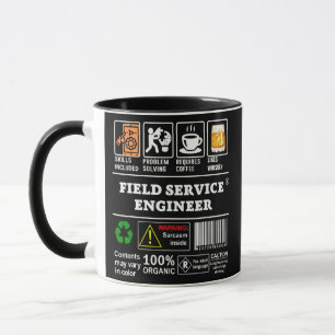 FÄLT SERVICE INGENJÖR Label Skills Solving Mugg