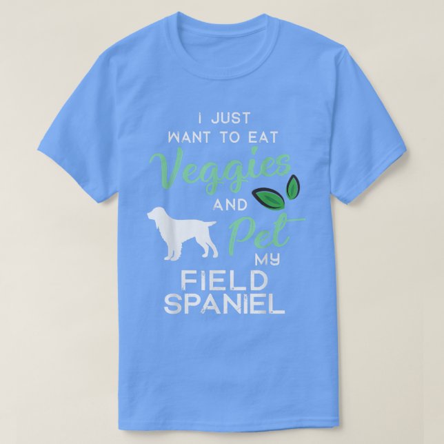 Fält spanel Funny Vegan Hund älskare Owner Julafto T Shirt (Design framsida)