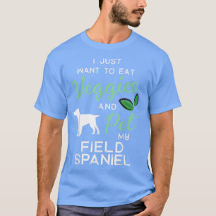 Fält spanel Funny Vegan Hund älskare Owner Julafto T Shirt