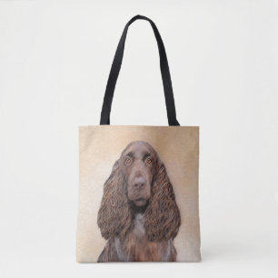 Fält Spaniel-målning - Söt originell hundkonst Tygkasse