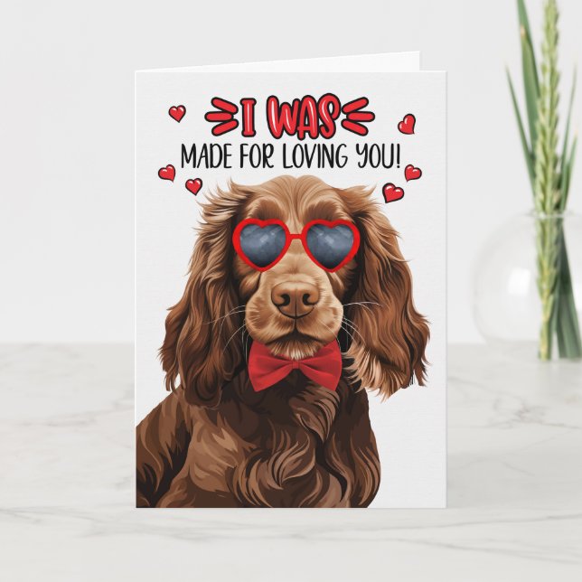 Fält Spansk Hund Made Loving You Valentine Helgkort (Framsida)