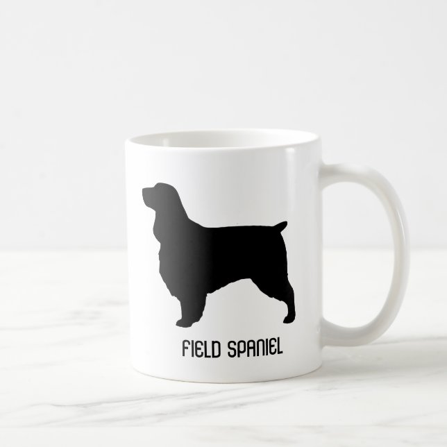 Fält Spanska Hund aveln Silhouettes Anpassningsbar Kaffemugg (Höger)