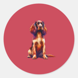 Fält Spanska Hund Runt Klistermärke