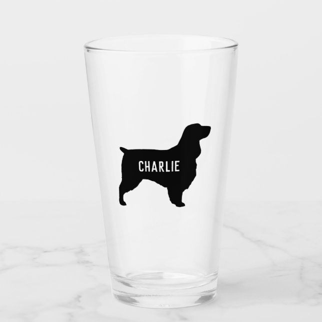 Fält Spanska Silhouette Personlig Hund aveln Glaskopp (Framsida)