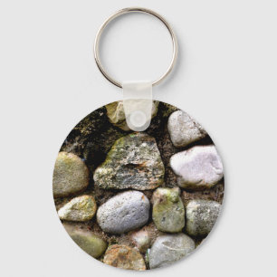 Fält Stone, sten, nödrad sten, roststen Nyckelring