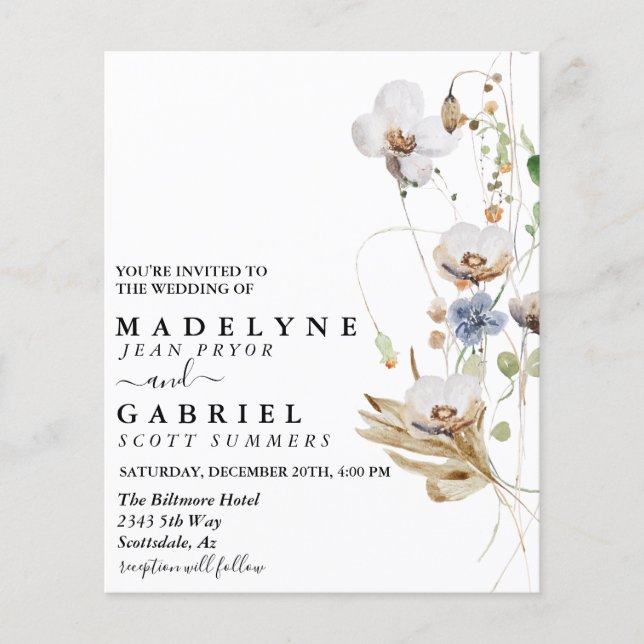 Fält Vild Flower Watercolor (Framsida)