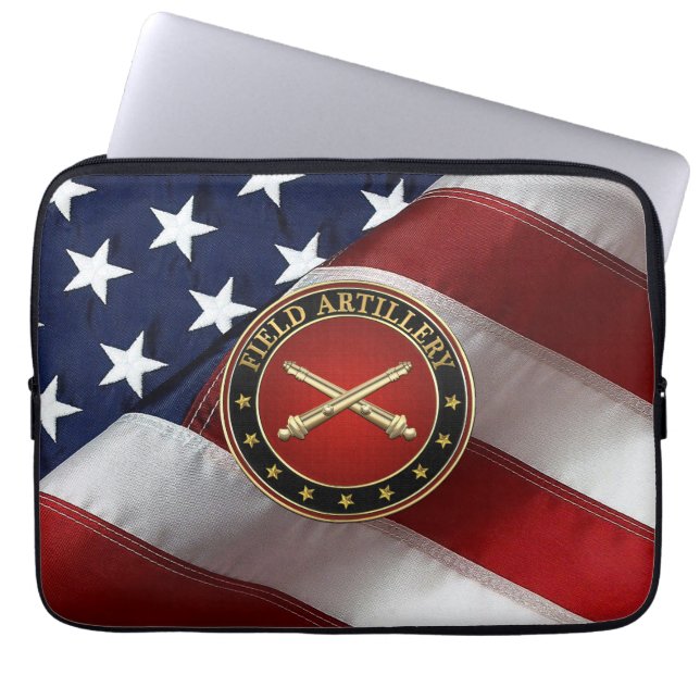 Fältartilleri-grenens insignier specialutgåva laptop fodral (Framsidan)