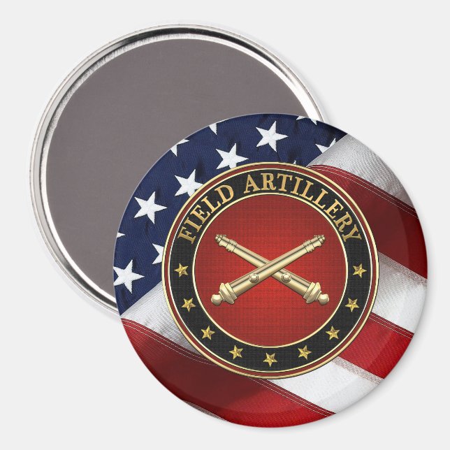 Fältartilleri-grenens insignier specialutgåva magnet (Front/Back)