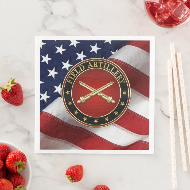Fältartilleri-grenens insignier specialutgåva pappersservett (Insitu)