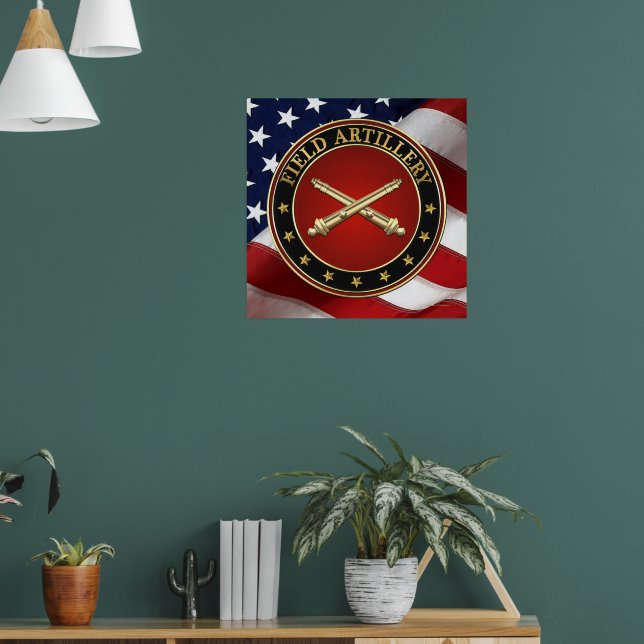Fältartilleri-grenens insignier specialutgåva poster (Vardagsrum 1)