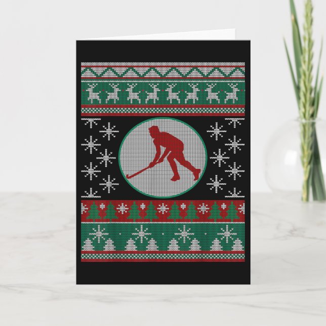 Fälthockey ful julklappsidé Fälthockey Kort (Framsida)