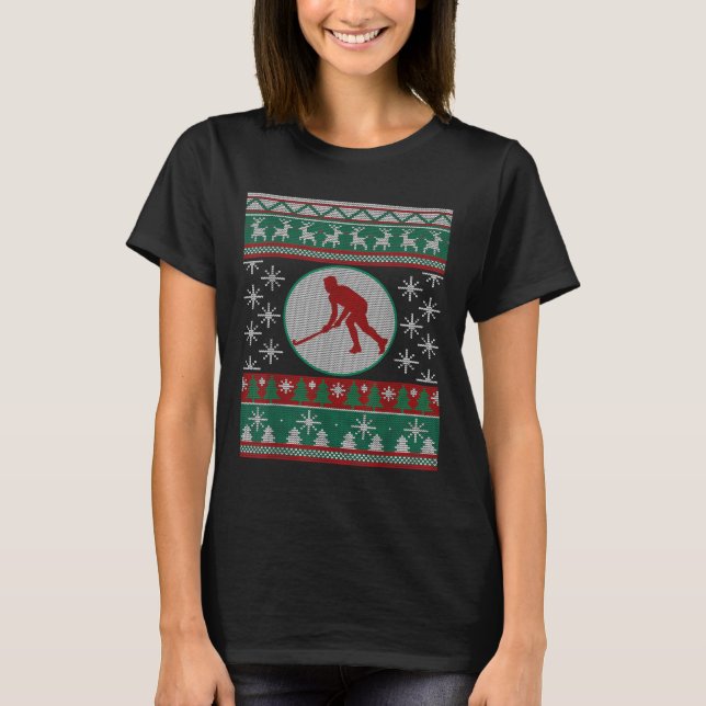 Fälthockey ful julklappsidé Fälthockey T Shirt (Framsida)