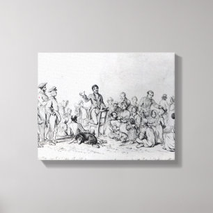 Fältpreacheren, 1837 canvastryck