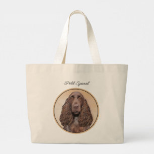 Fältspaniel-målning Roan Söt Original Hundkonst Jumbo Tygkasse