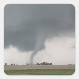 Fälttornado Fyrkantigt Klistermärke