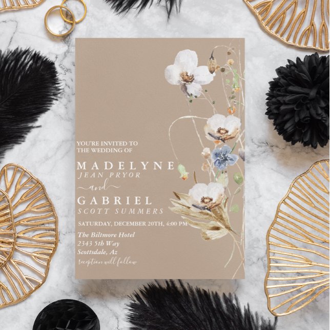 Fältvildblomma Akvarell Inbjudan (Skapare uppladdad)