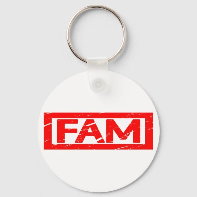 Fam Frimärke Nyckelring (Framsida)