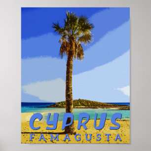 famagusta cyprus - cyprusstränder poster