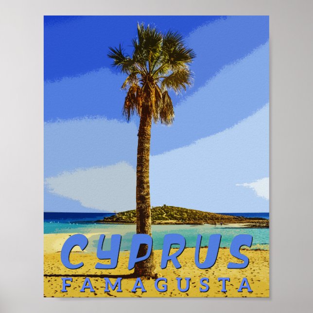 famagusta cyprus - cyprusstränder poster (Framsidan)
