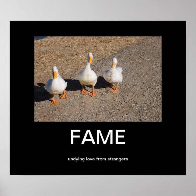 Fame Demotiational Poster (Framsidan)