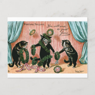 Fame Fortune Telling av Louis Wain Vykort