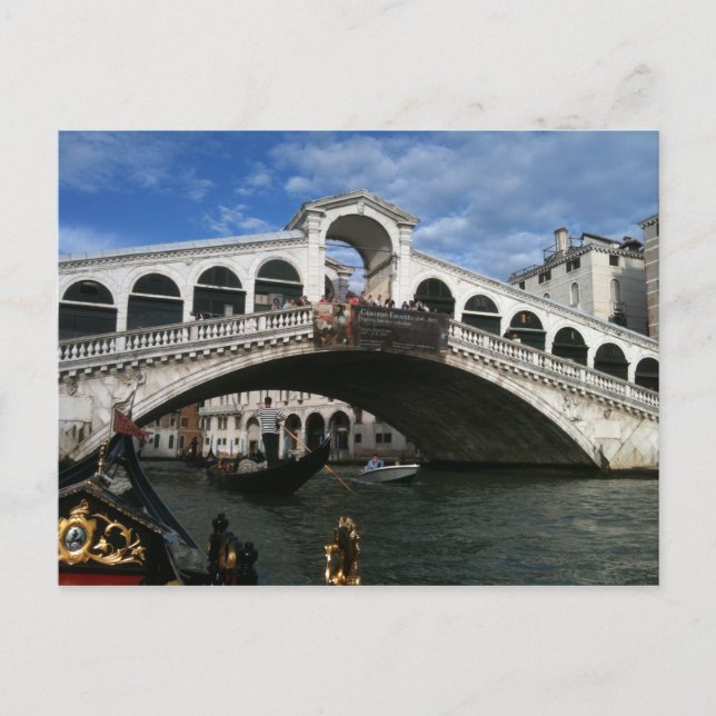 Famed Rialto Bridge of Venice Vykort (Framsida)
