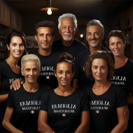 Famiglia Italy Family Personlig Reunion Black T Shirt