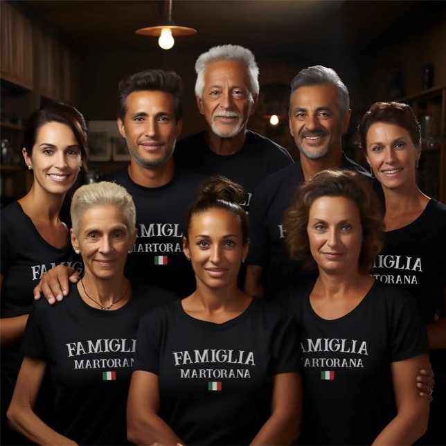 Famiglia Italy Family Personlig Reunion Black T Shirt (Skapare uppladdad)