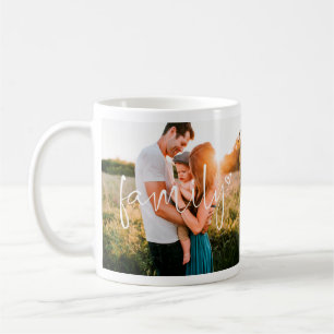 Famiily 2-Photo   Modern Kalligrafi Heart Mugg