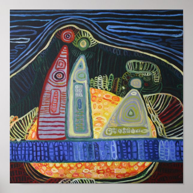 Familia Asbtract Painting Value Poster Pappert (Framsidan)