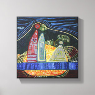 Familia Asbtract Painting Wall Art Canvastryck