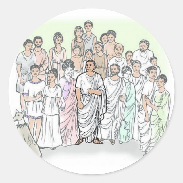 Familia Caecilii Runt Klistermärke (Framsida)