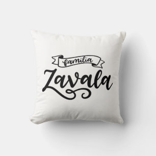 Familia Zavala, handskriven Kudde