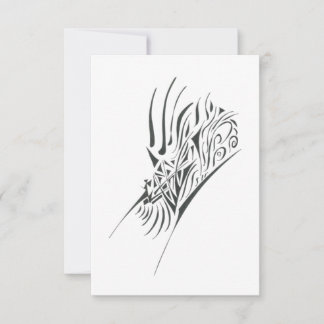 Familiar Black White Abstract Tribal Tattoo Art Tack Kort