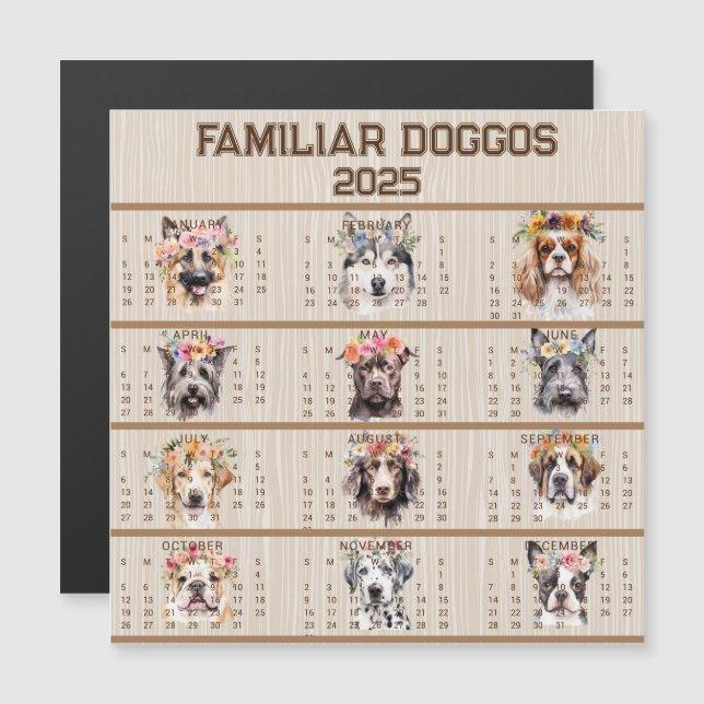 Familiar Doggos #2 2025 Magnetiskt kort (Fram/baksida)