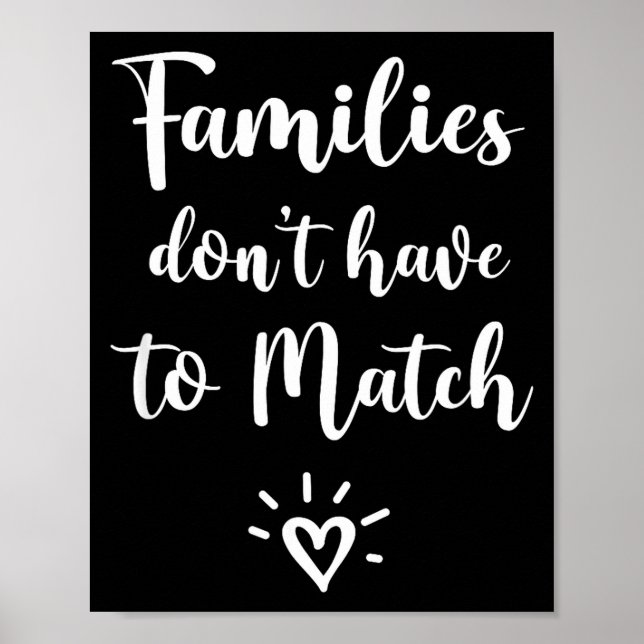 Families Don't Have To Match, Foster Care Family  Poster (Framsidan)