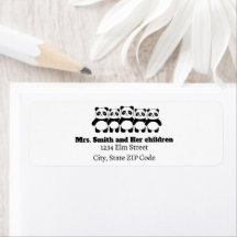 Familj 1 Föräldrabarn 4 Returetiketter för barn