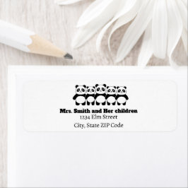 Familj 1 Föräldrabarn 4 Returetiketter för barn Returadress Etikett