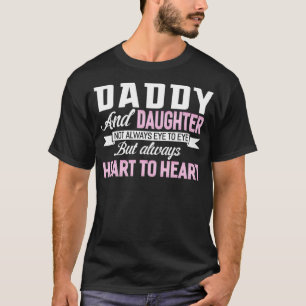 FAMILJ 365 Fars dag pappa och dotterhjärta t Shirt