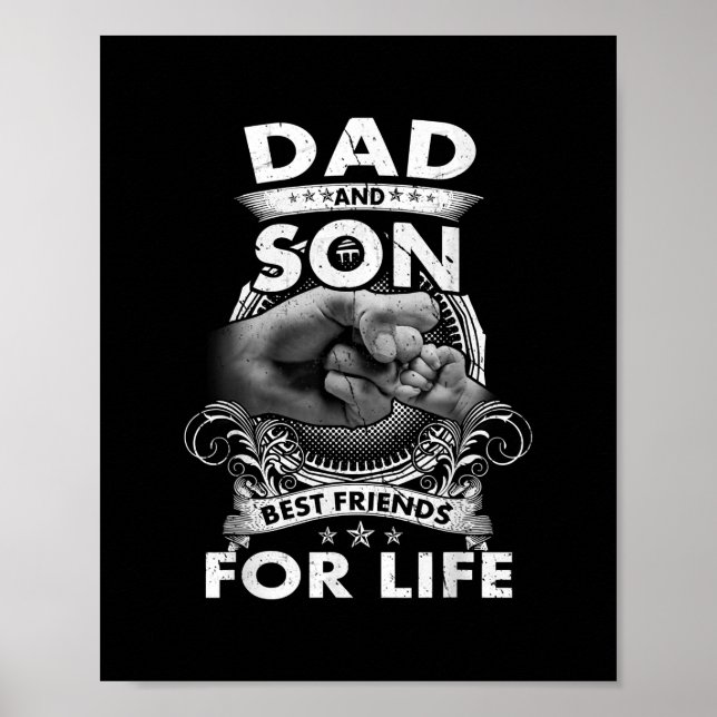 Familj 365 Pappa och son bästa vänner för livet Poster (Framsidan)