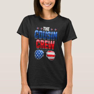 Familj 4:e juli Matching Cousin Crew American T Shirt