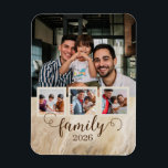 Familj 4 fotosamling magnet<br><div class="desc">Familj 4 Photo Fars dag Gift Två Pappor</div>