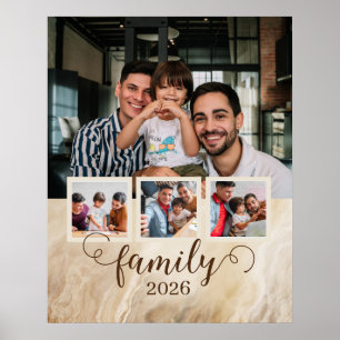 Familj 4 fotosamling poster