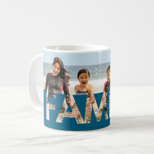 Familj Anpassad Foto Kaffemugg