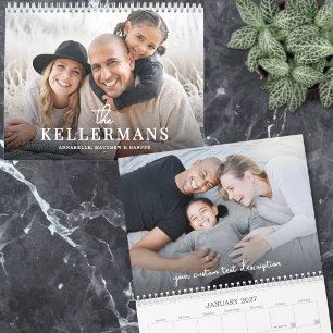Familj Anpassad Foto Kalender
